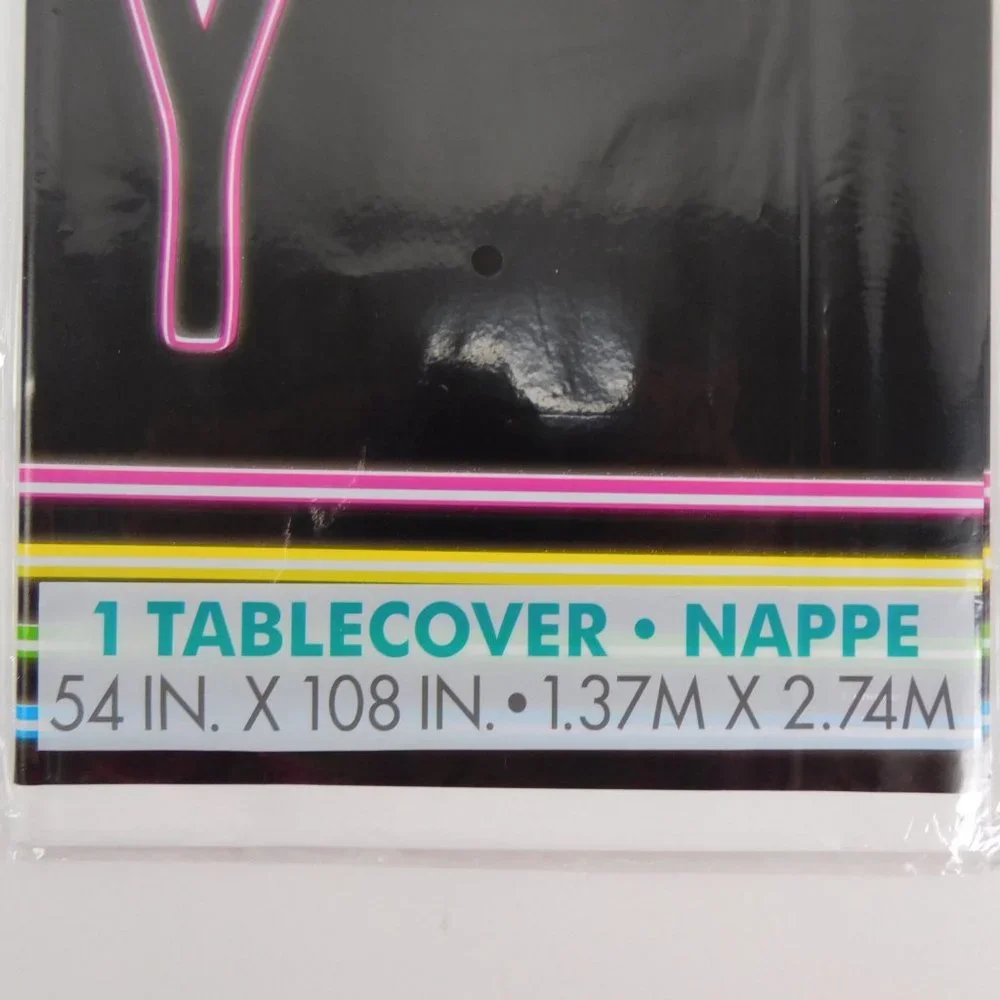Unique Neon Party Plastic Tablecover (Nappe en Plastique) 54